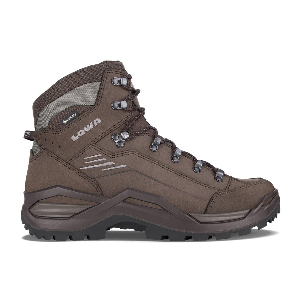 Lowa Renegade Evo GTX Mid — REI 96/100, CleverHiker #2 for support/durability/comfort. PU midsole outlasts EVA by years. Polyurethane Monowrap frame. The 'buy it for life' pick. ~$280.